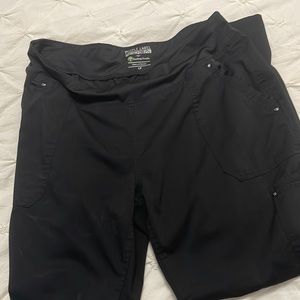 Purple Label scrub pants.